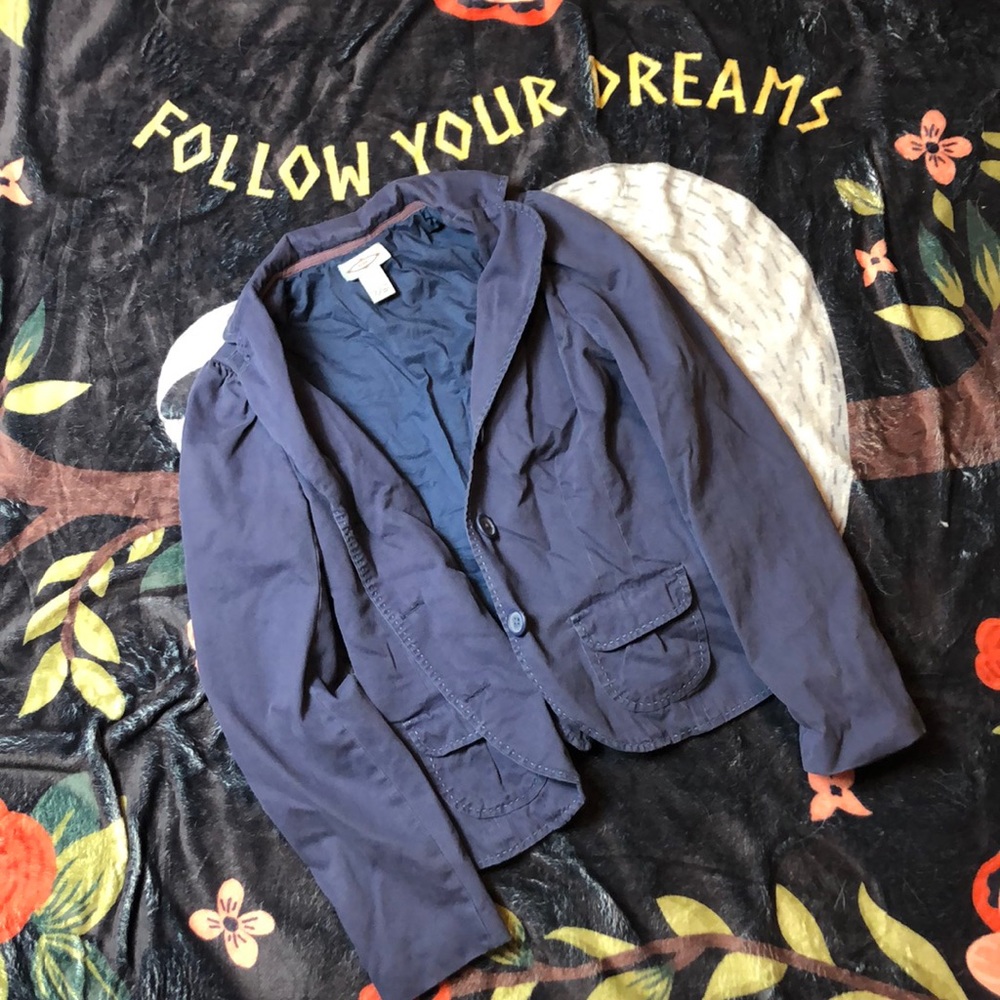 Anthro Sitwell purple spring light jacket size 6